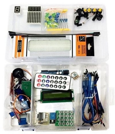 Kit Arduíno MEGA Intermédio Com Caixa Arrumação